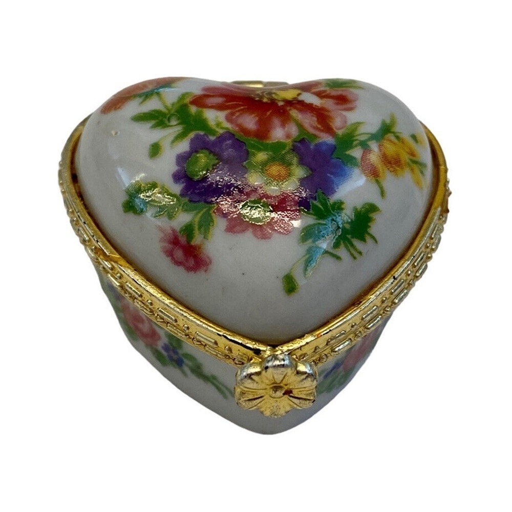 Vintage Antique Flower Rhinestones Opal Christmas Silver Gold 3 Mini Pill Boxes - Picture 7 of 13